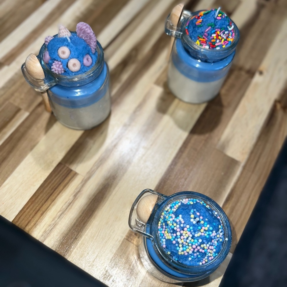 Ice Cream Pastel Sprinkles Candle